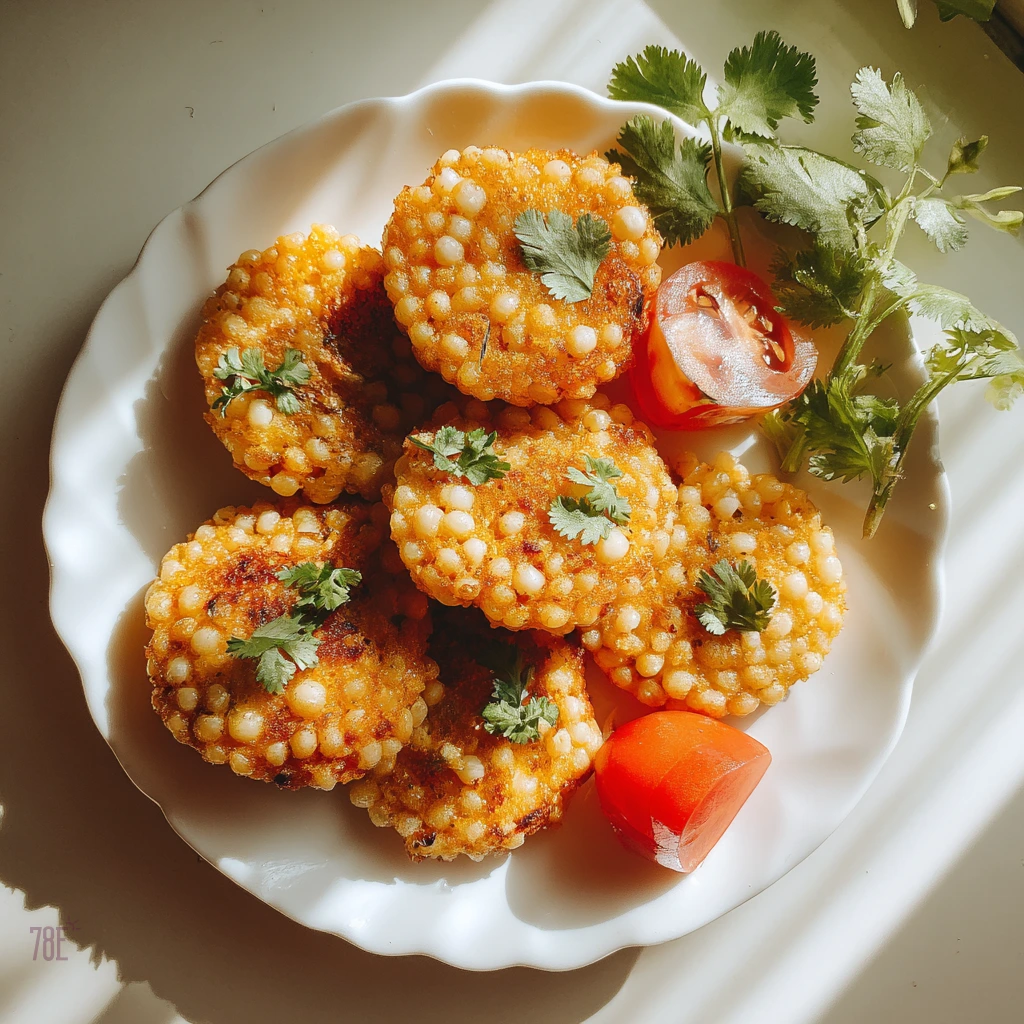Carrot–Tomato–Coriander Sabudana Vada